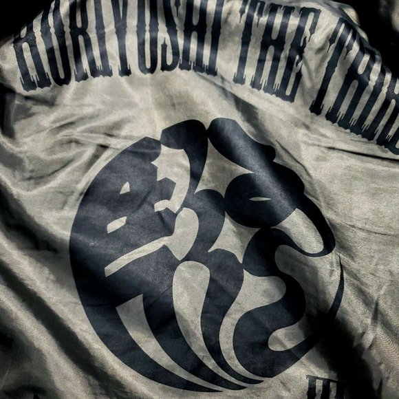 Horiyoshi III (M) Limited Tiger Print Nylon Bomber Jacket Olive Drab/Green RARE - Picture 2 of 11